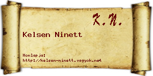 Kelsen Ninett névjegykártya